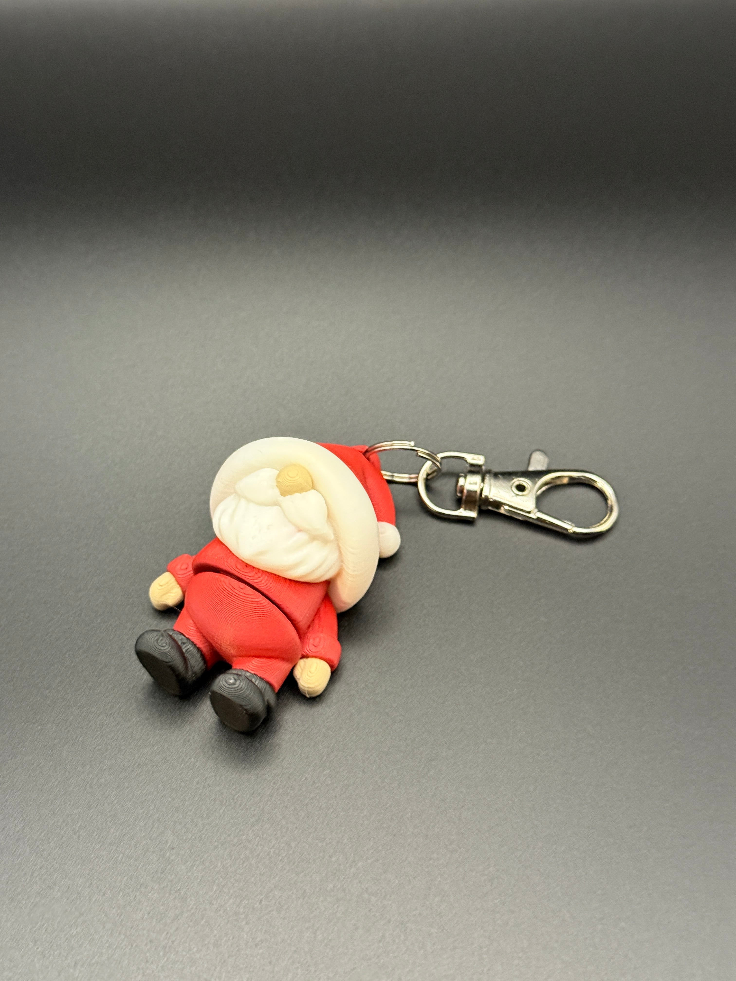Santa Gnome Keychain