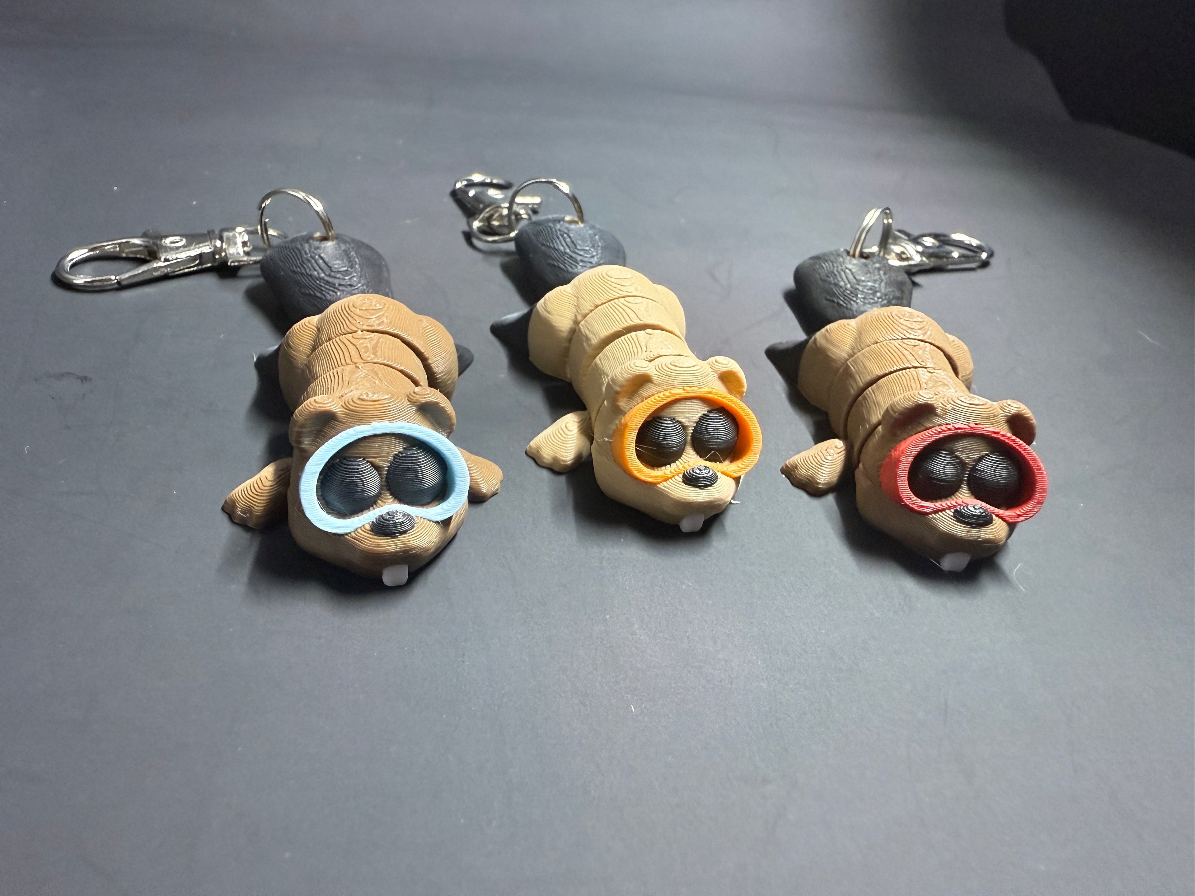 Snorkeling Beaver Keychain